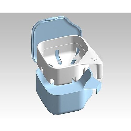 入れ歯洗浄用カップ　ブルー　Ｋ－７０１１　８－２８３２－０１　●ご注文は１１個から