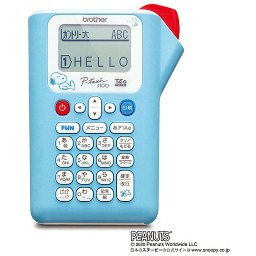 ラベルライター　ＰＴ－Ｊ１００　スヌーピーライトブルー　ＰＴ－Ｊ１００ＳＮＬ　■２営業日内届