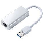 有線ＬＡＮアダプタ（ＵＳＢ　Ａ　Ｇｅｎ１　－　ＬＡＮ変換・Ｇｉｇａｂｉｔ対応・ホワイト）　■お取り寄せ品
