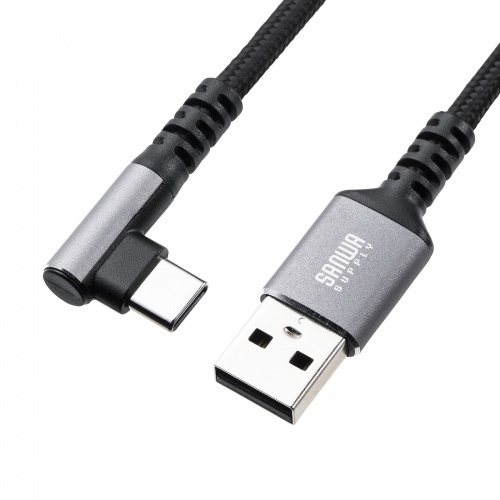 ＵＳＢ　２．０　Ｔｙｐｅ－Ｃケーブル（Ｃ－Ａ・Ｌ型・１ｍ）　ＫＵ－ＣＡＬ１０ＴＫ　■お取り寄せ品