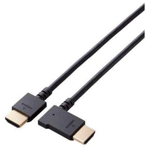ＨＤＭＩケーブル／Ｌ字／やわらか／左向き／１ｍ／ブラック　ＣＡＣ－ＨＤ１４ＥＹＬ１０ＢＫ　■お取り寄せ品