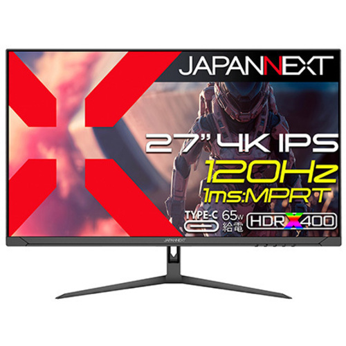 ゲーミングディスプレイ　２７型／３８４０×２１６０／ブラック　ＪＮ－ＩＰＳ２７Ｇ１２０Ｕ－Ｃ６　■２営業日内届