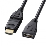 ハイスピードＨＤＭＩ延長ケーブル（３Ｄコネクタ）（ブラック・１ｍ）　ＫＭ－ＨＤ２０－３ＤＥＮ１０Ｎ　■お取り寄せ品