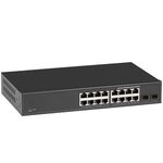 ギガビットスイッチ　１６ポート　１０／１００／１０００Ｂ－Ｔ（１６）　＋　ＳＦＰ（２）　ファンレス仕様　■お取り寄せ品