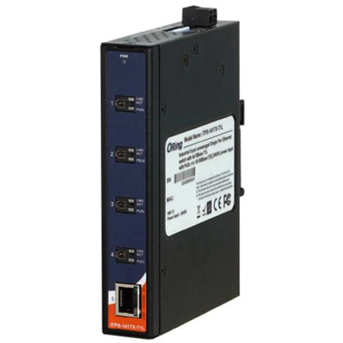 産業用非管理型４＋１ポートイーサネットスイッチ　ＤＩＮレールマウント対応　ＩＴＰＳ－１４１ＴＸ－Ｔ１Ｌ　■お取り寄せ品