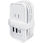 電源タップＡＣ３　ＵＳＢＡ２＋Ｃ１　ＰＤ２０Ｗ　自動識別　リバーシブル　１ｍ　ホワイト　■お取り寄せ品