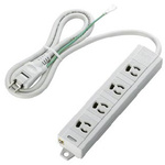 ＯＡタップ３ピン対応　４個口　マグネット付き　１ｍ