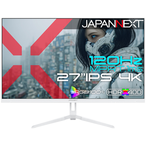 ゲーミングディスプレイ　２７型／３８４０&times;２１６０／ホワイト　ＪＮ－ＩＰＳ２７Ｇ１２０Ｕ－Ｗ　■お取り寄せ品