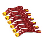 Ｐｏｗｅｒ　Ｃｏｒｄ　Ｋｉｔ　（６　ｅａ）　Ｌｏｃｋｉｎｇ　Ｃ１３　ｔｏ　Ｃ１４　０．６ｍ　Ｒｅｄ　■お取り寄せ品