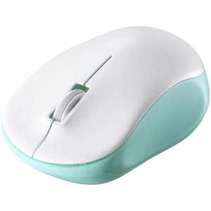 無線（２．４ＧＨｚ）　ＩＲ　ＬＥＤ光学式マウス　３ボタン／電池長持ち　グリーン　■お取り寄せ品