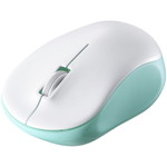 無線（２．４ＧＨｚ）　ＩＲ　ＬＥＤ光学式マウス　３ボタン／電池長持ち　グリーン　■お取り寄せ品