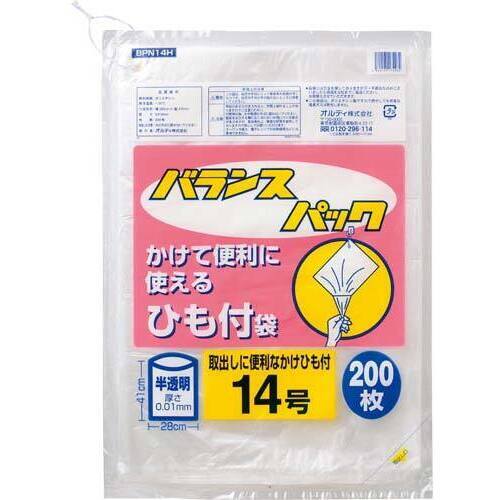 バランスパック規格袋ひも付１４号&times;２５