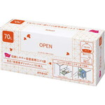 収納しやすい低密度厚手ゴミ袋乳白７０Ｌ３０枚×６