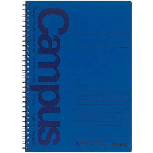 ツインリングノートＢ５　７ｍｍ罫　５０枚　青　５冊