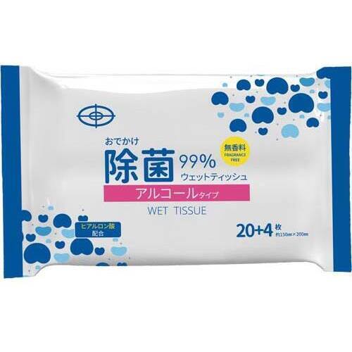 おでかけ除菌ウェットティッシュ２４枚