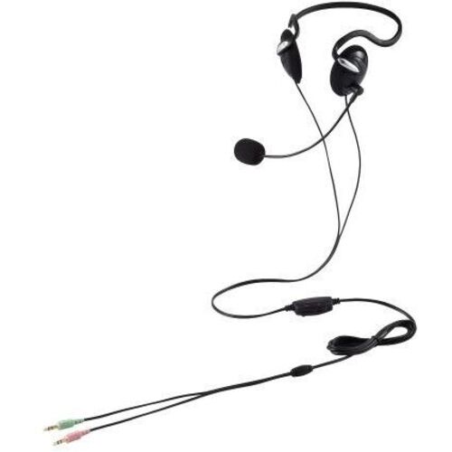 有線ヘッドセット／両耳ネックバンド／３極／１．８ｍ／ブラック　ＨＳ－ＮＢ０３ＳＢＫ　■お取り寄せ品