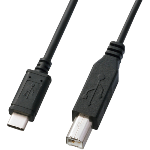 ＵＳＢ２．０　Ｔｙｐｅ　Ｃ－Ｂケーブル（２ｍ・ブラック）　ＫＵ－ＣＢ２０　■お取り寄せ品