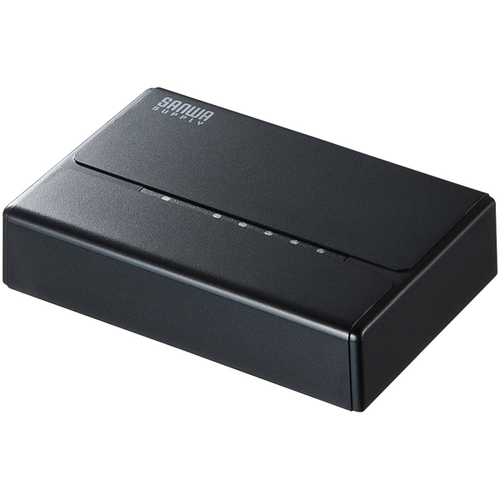 スイッチングハブ（５ポート・マグネット付き）　ＬＡＮ－ＳＷＨＰ５０１ＢＫ　■お取り寄せ品
