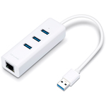 ２ｉｎ１　ＵＳＢ＆有線ＬＡＮアダプター（ＵＳＢ　３．０ポート×３＋ギガビットポート×１搭載）　■お取り寄せ品