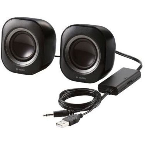 コンパクトスピーカー／４Ｗ／ＵＳＢ電源／ブラック　ＭＳ－Ｐ０８Ｕ２ＢＫ　■お取り寄せ品