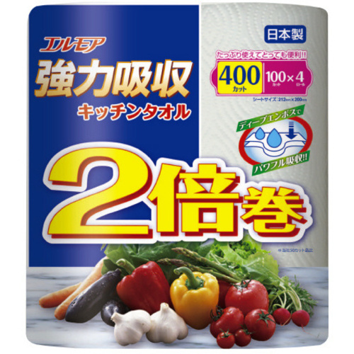 エルモア強力吸収キッチン２倍巻４Ｒ&times;１２