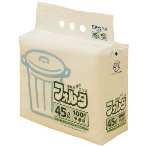 サニパック　Ｆ－４Ｈ環優包装フォルタ４５Ｌ白半透明
