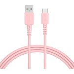 ＭＯＴＴＥＲＵ　ＵＳＢ　Ｔｙｐｅ－Ａ　ｔｏ　Ｔｙｐｅ－Ｃシリコンケーブル　２ｍ　シェルピンク　２年保証　■お取り寄せ品