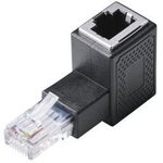 ＲＪ４５中継コネクタ／Ｃａｔ５ｅ対応／Ｌ字／上向き／ＵＴＰ／ブラック　ＬＤ－ＲＪ４５Ｕ５ＥＬＵＢＫ　■お取り寄せ品
