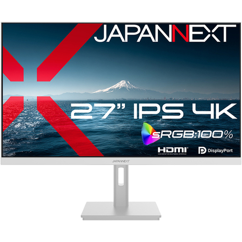 液晶ディスプレイ　２７型／３８４０&times;２１６０／ＨＤＭＩ&times;２、ＤＰ&times;１／ホワイト／スピーカー有／２年保証　■２営業日内届