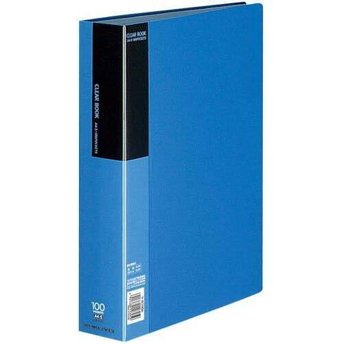 クリヤーブックベーシックＡ４縦１００ポケット青５冊