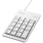 有線テンキーボード　ＴａｂキーＵＳＢハブ付き　ホワイト　■お取り寄せ品