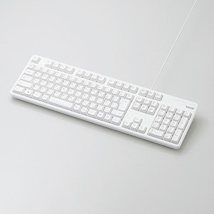 有線キーボード／メンブレン式／フルサイズ／ホワイト　ＴＫ－ＦＣＭ１０４ＷＨ　■２営業日内届