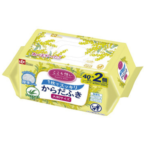 こころ想い　からだふき大判厚手　４０枚&times;２Ｐ