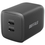 ＰＤ６５Ｗ対応ＡＣ充電器　ＵＳＢ　Ｔｙｐｅ－Ｃ×２ポート　ブラック　ＢＳＡＣＰＤ６５００Ｃ２ＢＫ　■お取り寄せ品