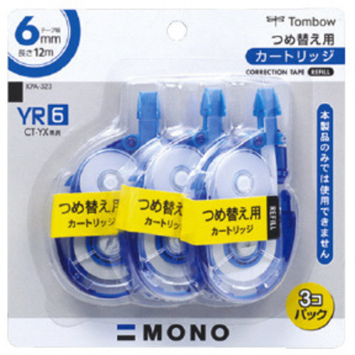 修正テープ　モノＹＸ用カートリッジ６ｍｍ　３ＰＸ５