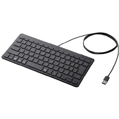 有線ミニキーボード　パンタグラフ式　薄型　ブラック