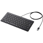 有線ミニキーボード　パンタグラフ式　薄型　ブラック