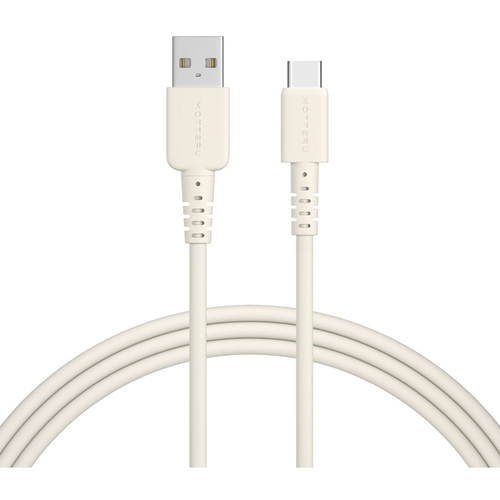 ＭＯＴＴＥＲＵ　ＵＳＢ－Ａ　ｔｏ　ＵＳＢ－Ｃシリコンケーブル　２００ｃｍ　２年保証　アーモンドミルク　■お取り寄せ品