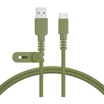 ＭＯＴＴＥＲＵ　編込シリコンケーブル　ＵＳＢ－Ａ／Ｃ　１ｍ　カーキ　ＭＯＴ－ＮＬＡＣ１００－ＫＫ　■お取り寄せ品