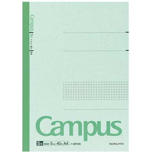 キャンパスノート　Ａ４　５ｍｍ方眼　４０枚