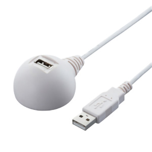 ＵＳＢ延長ケーブル　２．０対応　スタンド付　２．０ｍ　ホワイト　■お取り寄せ品
