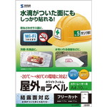 レーザープリンタ屋外用ラベル（結露面対応）　Ａ４　１０シート　フリーカット　超強粘着　■お取り寄せ品