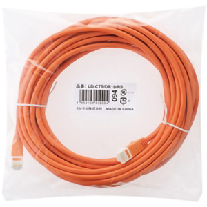 ＥＵ　ＲｏＨＳ指令準拠　ツメ折れ防止ＬＡＮケーブル　Ｃａｔ５Ｅ／１０．０ｍ／簡易パッケージ仕様／オレンジ　■お取り寄せ品