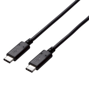 ＵＳＢ３．１ケーブル／Ｇｅｎ２／Ｃ－Ｃタイプ／認証品／ＰＤ対応／５Ａ出力／０．５ｍ／黒　■お取り寄せ品