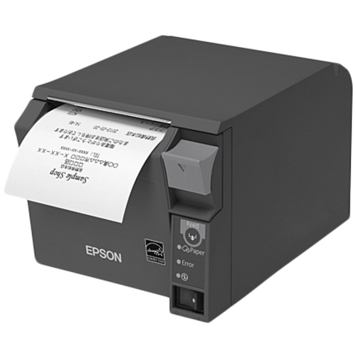 サーマルレシートプリンター／８０ｍｍ／ＵＳＢ・有線ＬＡＮ／前面操作／ダークグレー　■お取り寄せ品