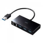 ＵＳＢ３．２　Ｇｅｎ１　ハブ付き　ギガビットＬＡＮアダプタ　ＵＳＢ－３Ｈ３２２ＢＫＮ　■お取り寄せ品