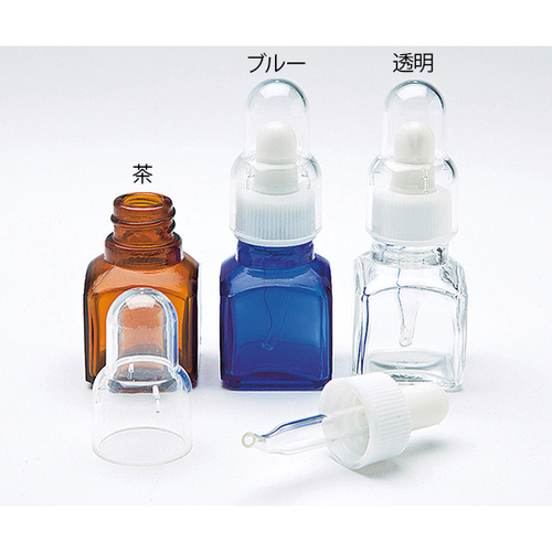 スポイト薬瓶（オーバーキャップ付き）　９ｍＬ　茶　Ｇ－０４