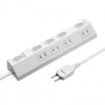節電タップ（２Ｐ・４個口・２ｍ・ホワイト）　ＴＡＰ－Ｓ２９－２Ｗ　■お取り寄せ品