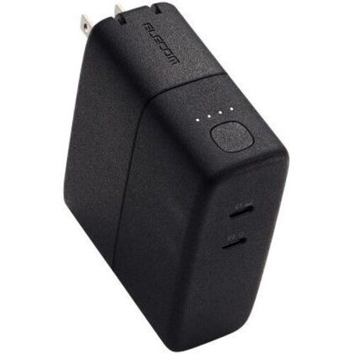 モバイルバッテリー／ＡＣ一体／ＵＳＢ　ＰＤ／最大６７Ｗ／ブラック　ＤＥ－ＡＣ１１－５０００ＢＫ　■２営業日内届