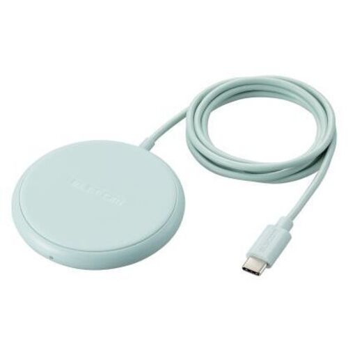 Ｑｉ規格対応ワイヤレス充電器／５Ｗ／卓上／ケーブル一体／１ｍ／グリーン　Ｗ－ＱＡ２５ＧＮ　■お取り寄せ品